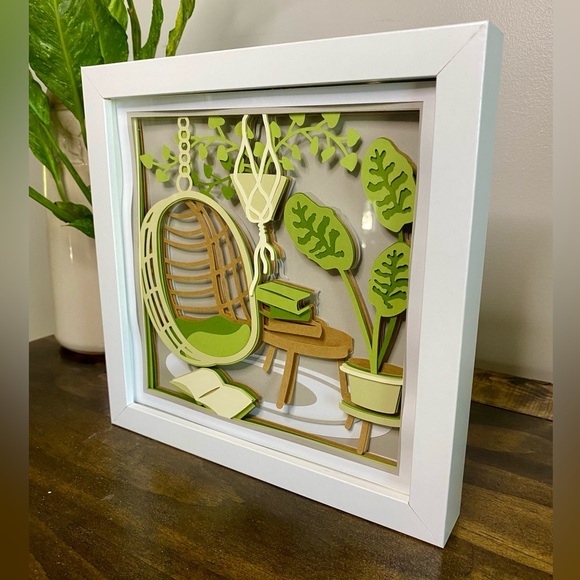 3D Boho Reading Shadowbox - Picture 4 of 9